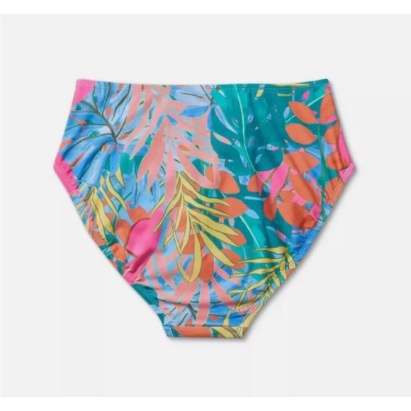 Kona Sol Matching Bikini Set Tropical Floral Medium Top Large Bottom - Picture 6 of 10